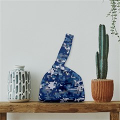 Blue, Camouflage, Cool, Navy, New, Pattern Japanese Wrist Knot Bag