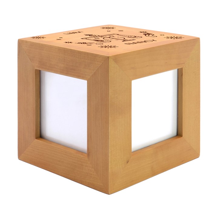 Personalized Horoscope Zodiac Star Name Wood Photo Frame Cube