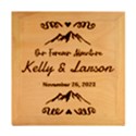 Personalized Couple Wedding Mountain Name Wood Photo Frame Cube View2