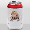 Personalized Easter Vintage Rabbit Illustration Name Can Cooler View2