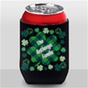 Personalized St Patricks Day Clover Family Name Can Cooler View1
