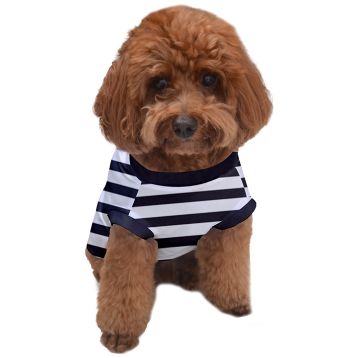 Custom Stripe Pattern Dog Foot Print Name Any Text Dog T-Shirt