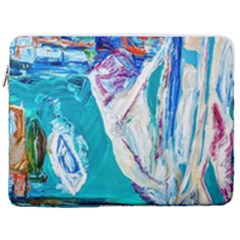 Seascape 17  Vertical Laptop Sleeve Case With Pocket