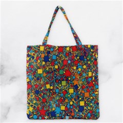 Shapes Pattern Grocery Tote Bag