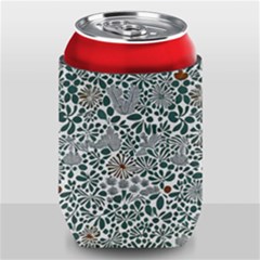 Retro Scandinavian Nordic Flowers Pattern 5 Can Holder
