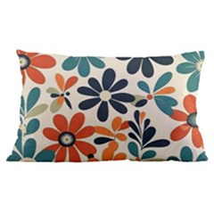 Retro Scandinavian Nordic Flowers Pattern 2 16 x24  Lumbar Throw Cushion Case (two Sides)