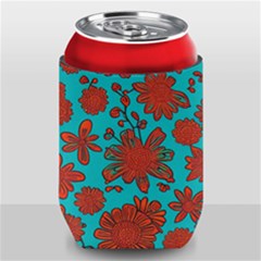 Mid Century Retro Floral 1970s 1960s Pattern 103 Can Holder