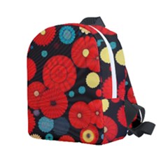 Mid Century Retro Floral 1970s 1960s Pattern 104 Kids  Age 2-4 Lightweight Preschool Backpack
