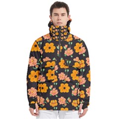 Retro 40s 50s Flowers Pattern Halloween 3 Men s Pullover Zip Ski And Snowboard Waterproof Breathable Jacket