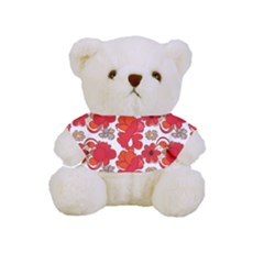 Mid Century Retro Floral 1970s 1960s Pattern 91 Full Print Cuddly Teddy Bear