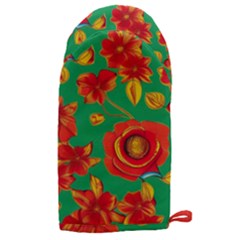 Mid Century Retro Floral 1970s 1960s Pattern 89 Microwave Oven Glove