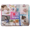 Personalized Photo Love Name Laptop Sleeve Case with Pocket 17  Vertical Laptop Sleeve Case With Pocket View1