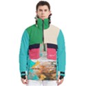 Custom Mix Pattern Logo Any Text Name Men s Pullover Zip Ski and Snowboard Waterproof Breathable Jacket View1