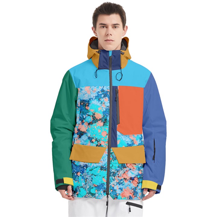 Custom Mix Color Any Text Name Men s Multi Pockets Zip Ski and Snowboard Waterproof Breathable Jacket