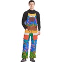 Custom Mix Color Any Text Name Men s Side Zip Front Pouch Ski And Snowboard Bib Pants	 View3
