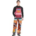 Custom Mix Color Any Text Name Men s Side Zip Front Pouch Ski And Snowboard Bib Pants	 View3