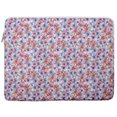 Floral Mix 17  Vertical Laptop Sleeve Case With Pocket