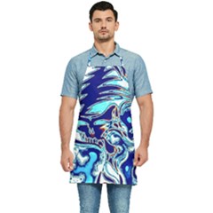 Trippy Dippy Bears Blue Dancing Greatful Dead Skull Steal Your Face Kitchen Apron