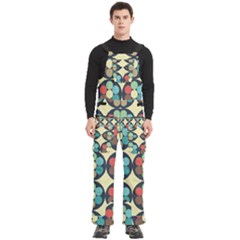 Circles Round Pattern Sphere Ball Men s Side Zip Front Pouch Ski And Snowboard Bib Pants	