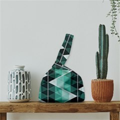 Triangles Pyramid Geometric Pattern Japanese Wrist Knot Bag