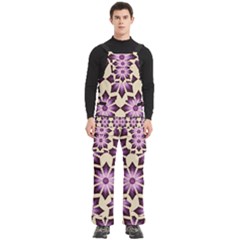 Pattern Design Star Snowflake Men s Side Zip Front Pouch Ski And Snowboard Bib Pants	