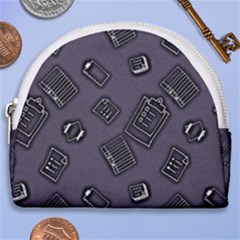Background Wallpaper Pattern Notes Horseshoe Style Canvas Pouch