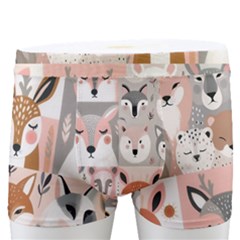 Mix Animal Faces Men s Boxer Briefs