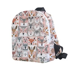 Mix Animal Faces Kids  Age 2-4 Lightweight Preschool Backpack