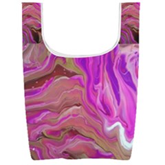 Magenta Waves Foldable Shopping Bag