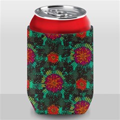Mid Century Retro Floral 1970s 1960s Pattern 72 Can Holder