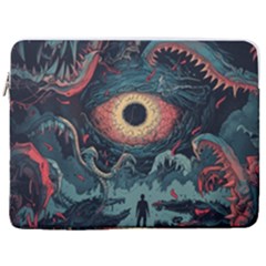 Monsters Nightmare 17  Vertical Laptop Sleeve Case With Pocket