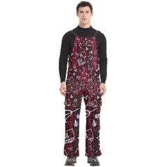 Abstract Pattern Background Men s Side Zip Front Pouch Ski And Snowboard Bib Pants	