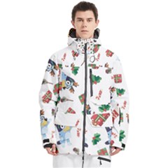 Bluey, Bluey Merch, Bluey Pattern, Bluey Bluey, Bingo, Bluey Design, Bluey Dog Men s Multi Pockets Zip Ski And Snowboard Waterproof Breathable Jacket