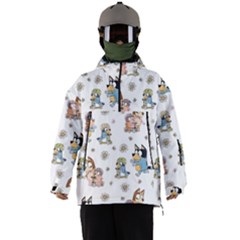 Bluey, Bluey Merch, Bluey Pattern, Bluey Bluey, Bingo, Bluey Design, Bluey Dog Men s Ski And Snowboard Waterproof Breathable Jacket