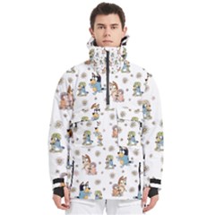 Bluey, Bluey Merch, Bluey Pattern, Bluey Bluey, Bingo, Bluey Design, Bluey Dog Men s Pullover Zip Ski And Snowboard Waterproof Breathable Jacket