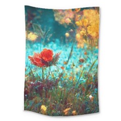 Flowers Detail Painting Nature Large Tapestry