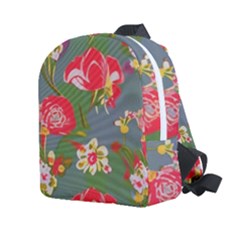 Mid Century Retro Floral 1970s 1960s Pattern 83 Kids  Age 2-4 Lightweight Preschool Backpack