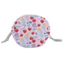Custom Initial Name strawberry Drawstring Bucket Bag View3