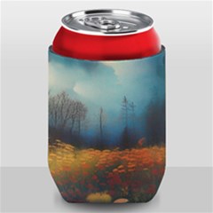 Wildflowers Field Outdoors Clouds Trees Cover Art Storm Mysterious Dream Landscape Can Holder