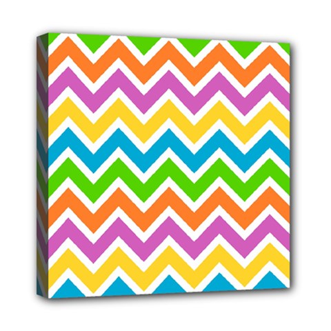 Chevron Pattern Design Texture Mini Canvas 8  X 8  (stretched)