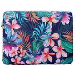 Hawaiian Flowers Hawaii 17  Vertical Laptop Sleeve Case With Pocket