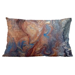 Blue Flow 24 x16  Lumbar Throw Cushion Case (two Sides)