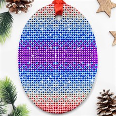 Rainbow Of Colors, Bling And Glitter Oval Ornament (two Sides)
