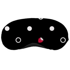 Strawberry Dots White With Black Sleeping Mask