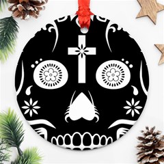 Sugar Skull Round Ornament (two Sides)