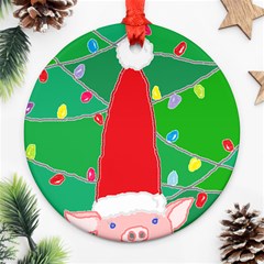 We All Love X-mas Round Ornament (two Sides)