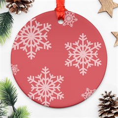Let It Snow Round Ornament (two Sides)