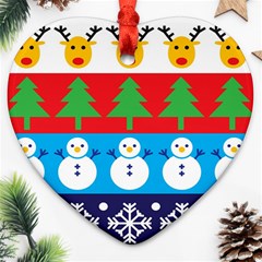 Winter Christmas Heart Ornament (two Sides)