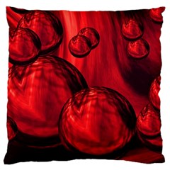 Red Bubbles Large Cushion Case (single Sided) 
