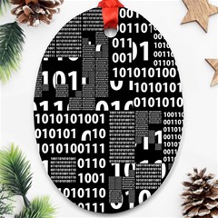 Beauty Of Binary Oval Ornament